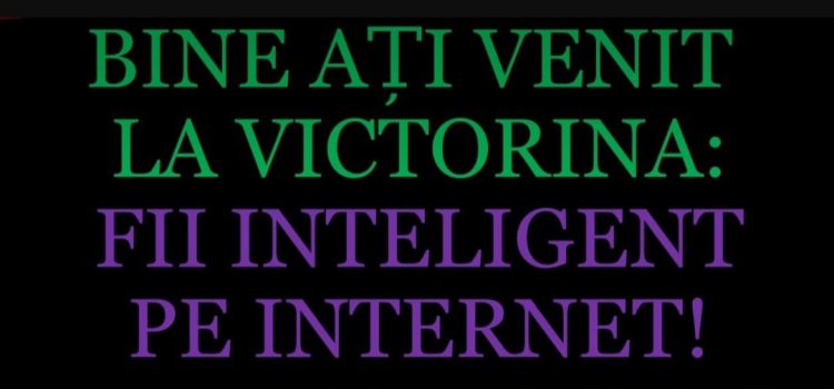Victorina „Fii inteligent pe Internet”