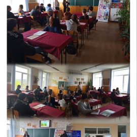 Caravana Profesiilor la Gimnaziul din satul Hansca, raionul Ialoveni