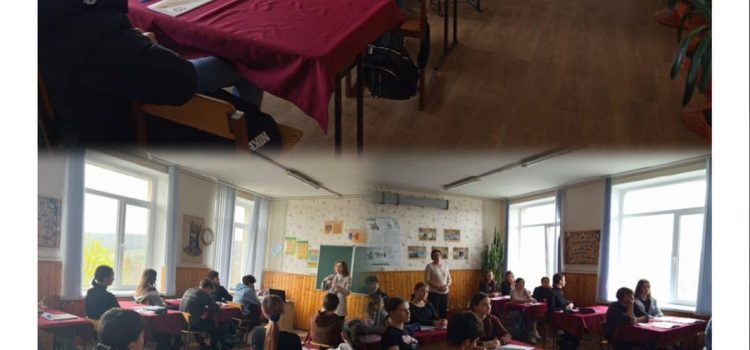 Caravana Profesiilor la Gimnaziul din satul Hansca, raionul Ialoveni