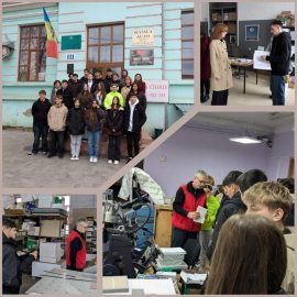 Un grup de elevi curioși din Gimnaziul Strășeni în vizită